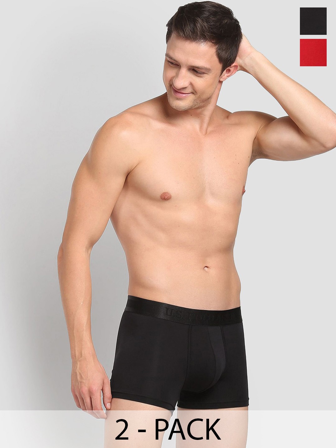 

U.S. Polo Assn. Pack Of 2 Outer Elastic Trunk 23749104-1-21275946-1, Black