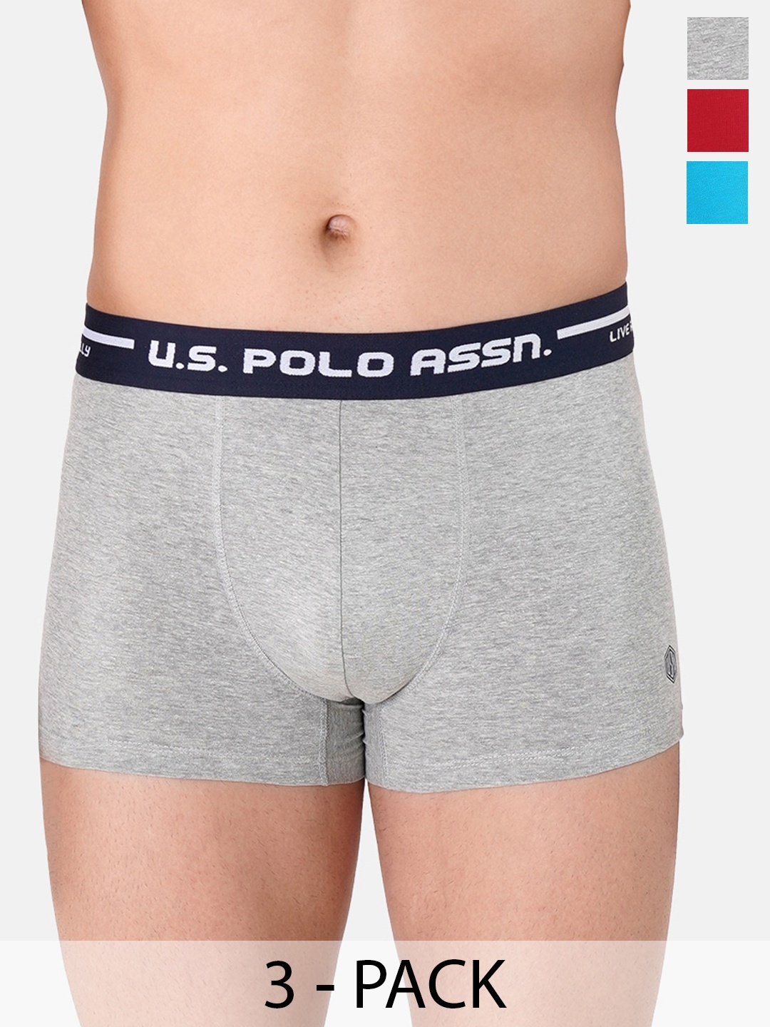 

U.S. Polo Assn. Pack Of 3 Outer Elastic Trunk 22461588-1-22461594-1, Red
