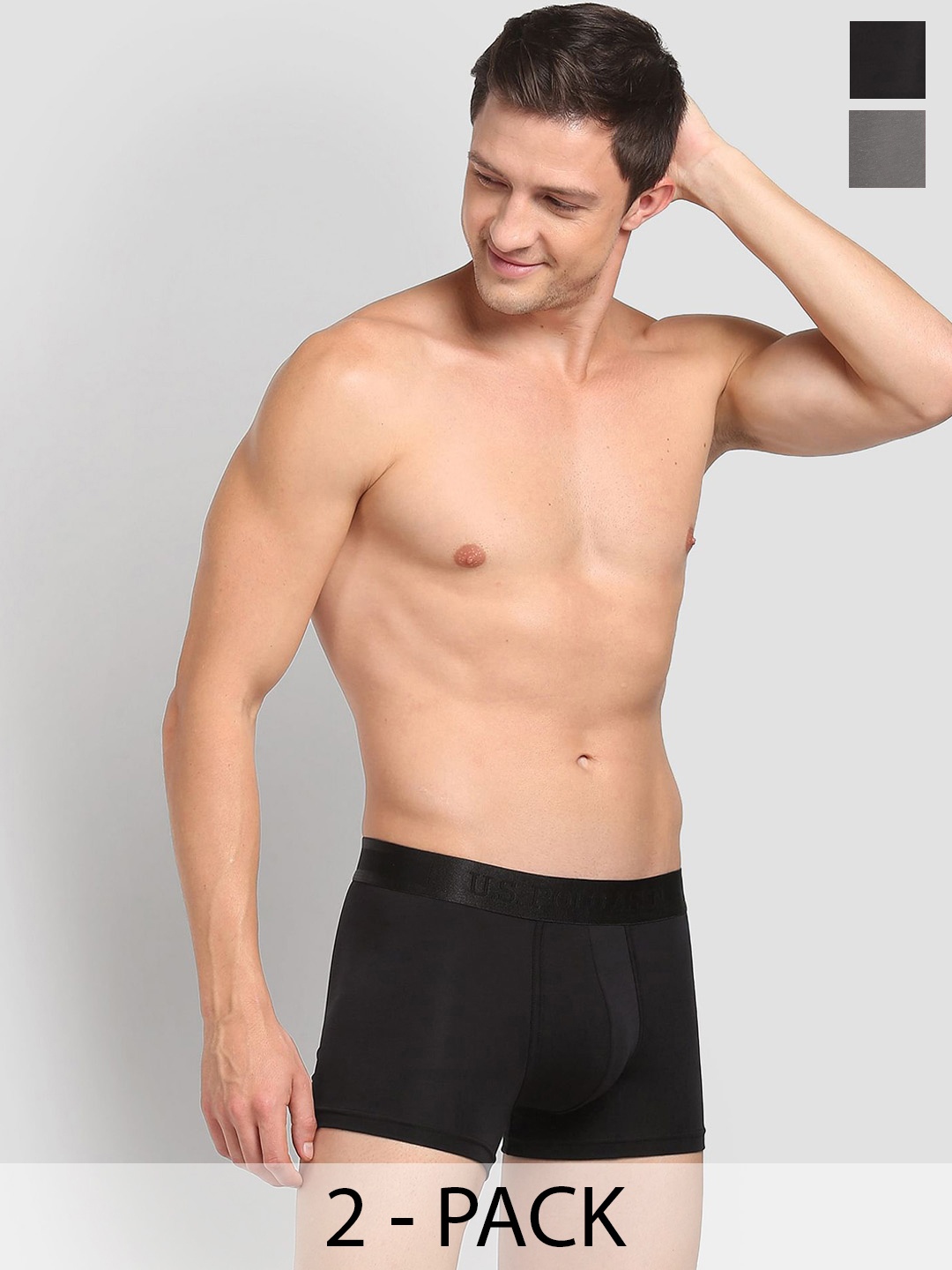

U.S. Polo Assn. Pack Of 2 Outer Elastic Trunk 23011952-1-23749104-1, Black