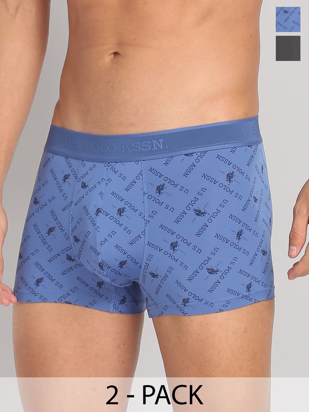 

U.S. Polo Assn. Pack Of 2 Outer Elastic Trunk 23011968-1-23011954-1, Blue