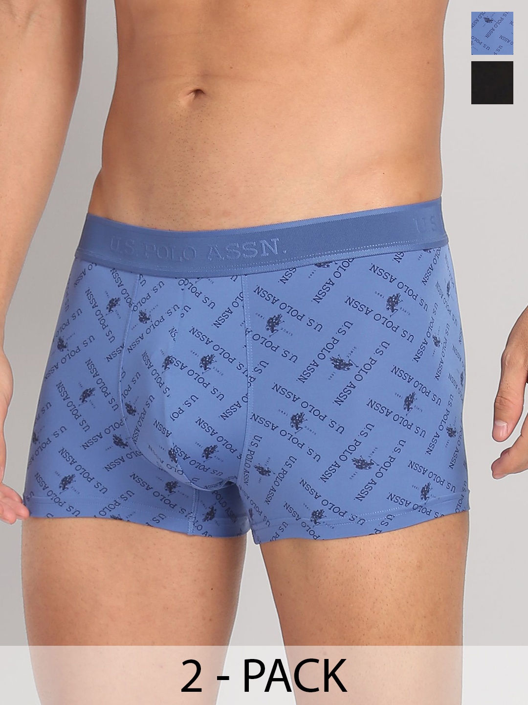 

U.S. Polo Assn. Pack Of 2 Outer Elastic Trunk 23011954-1-23749104-1, Blue