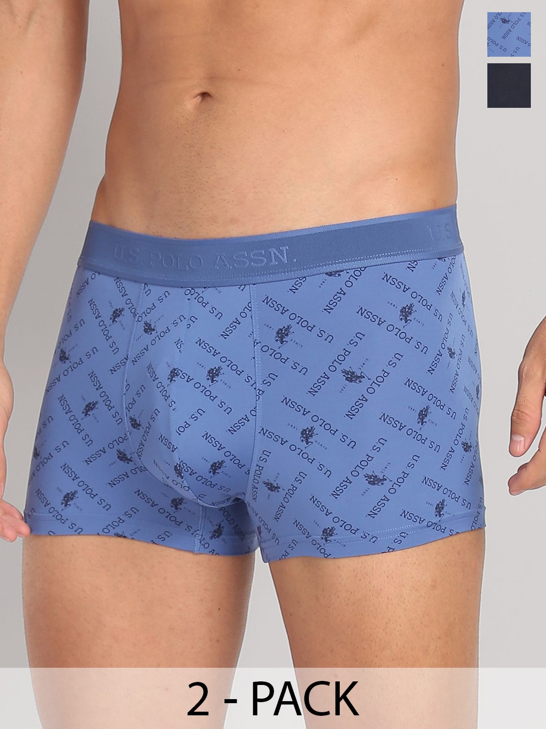 

U.S. Polo Assn. Pack Of 2 Outer Elastic Trunk 23749112-1-23011954-1, Blue