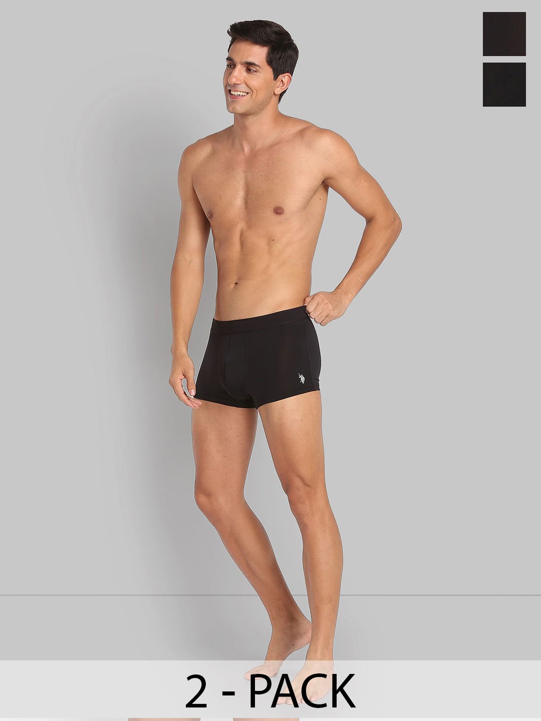 

U.S. Polo Assn. Pack Of 2 Outer Elastic Trunk 23011962-1-23749104-1, Black