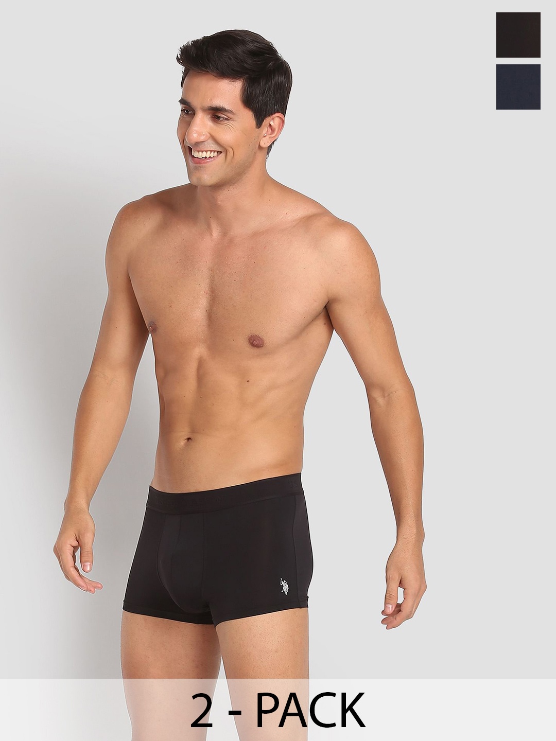 

U.S. Polo Assn. Pack Of 2 Outer Elastic Trunk 23011962-1-23749112-1, Black