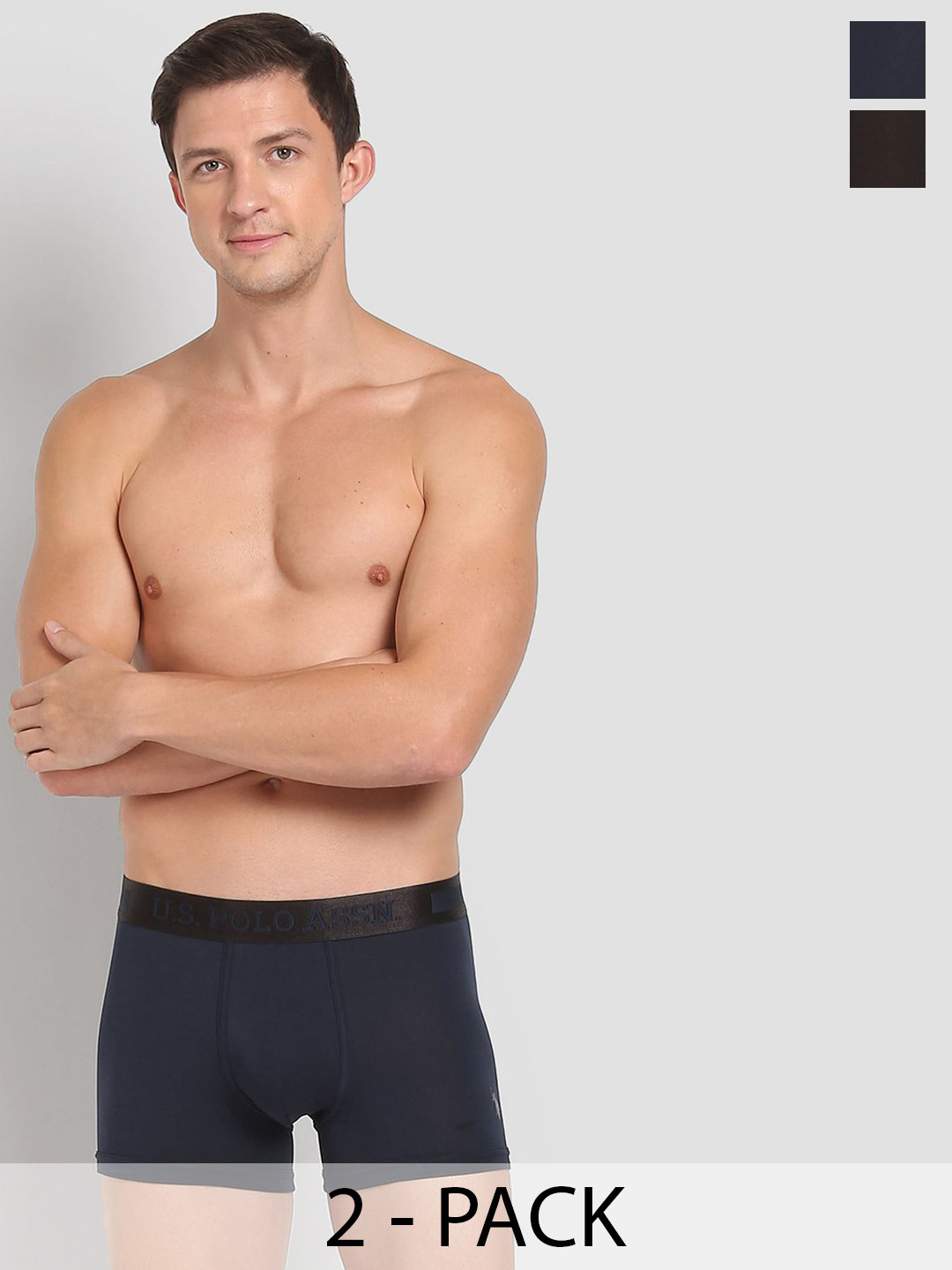 

U.S. Polo Assn. Pack Of 2 Outer Elastic Trunk 23749112-1-23011974-1, Navy blue