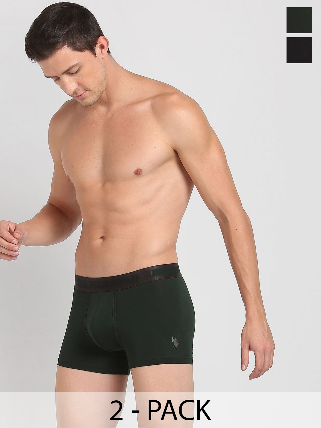 

U.S. Polo Assn. Pack Of 2 Outer Elastic Trunk 23749074-1-23749104-1, Green