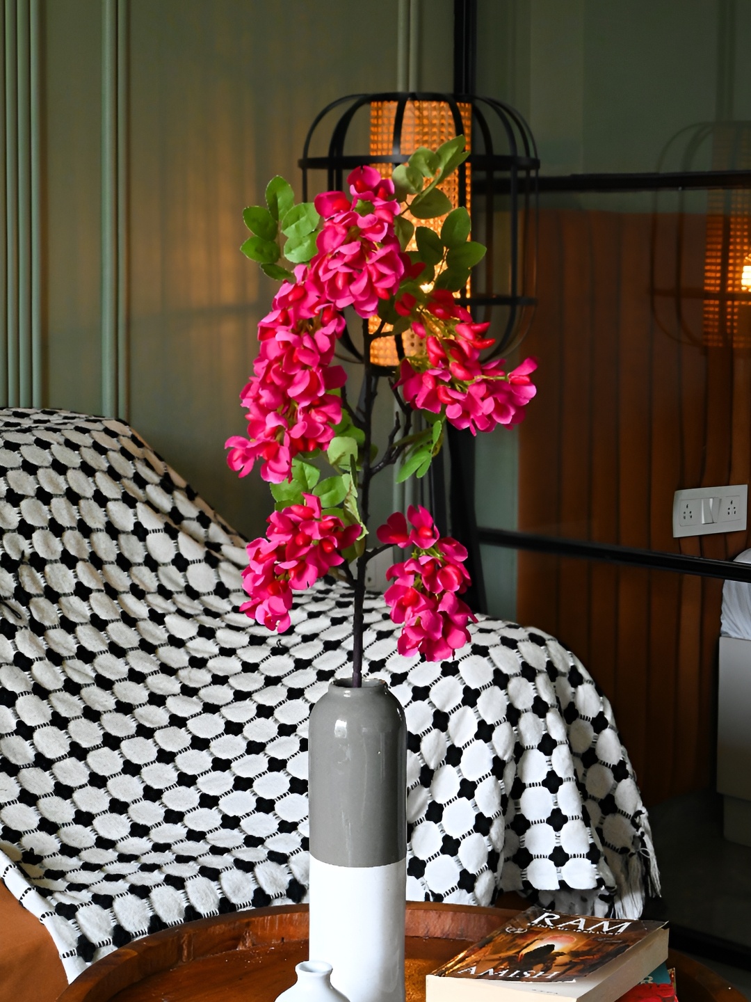 

Blooming Floret Pink & Green Bristly Locust Artificial Flower