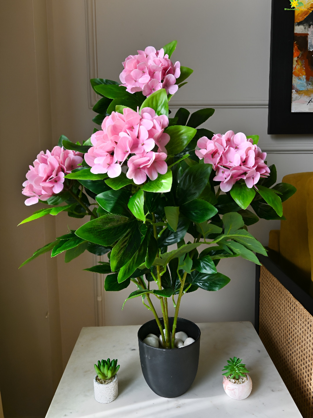 

Blooming Floret Green & Pink Artificial Plant With Pot
