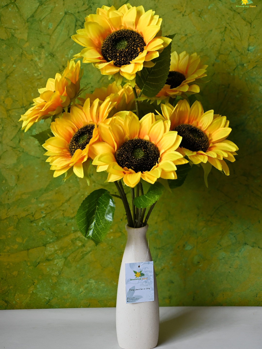

Blooming Floret Yellow & Black Sunflower Artificial Flower