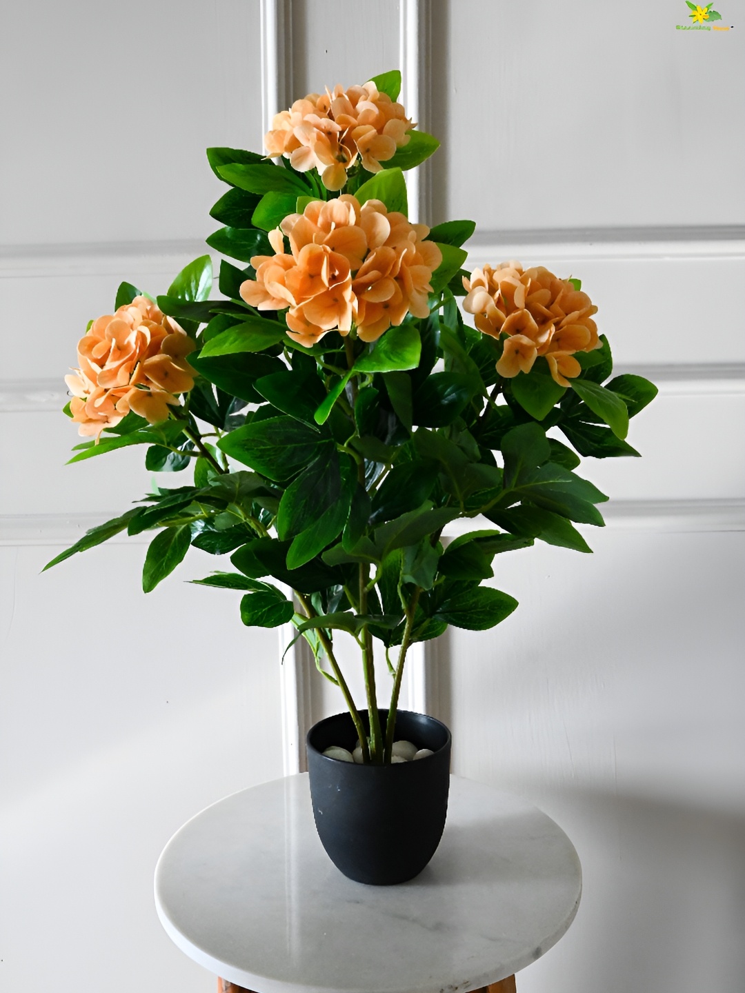 

Blooming Floret Green & Orange Artificial Plant With Pot