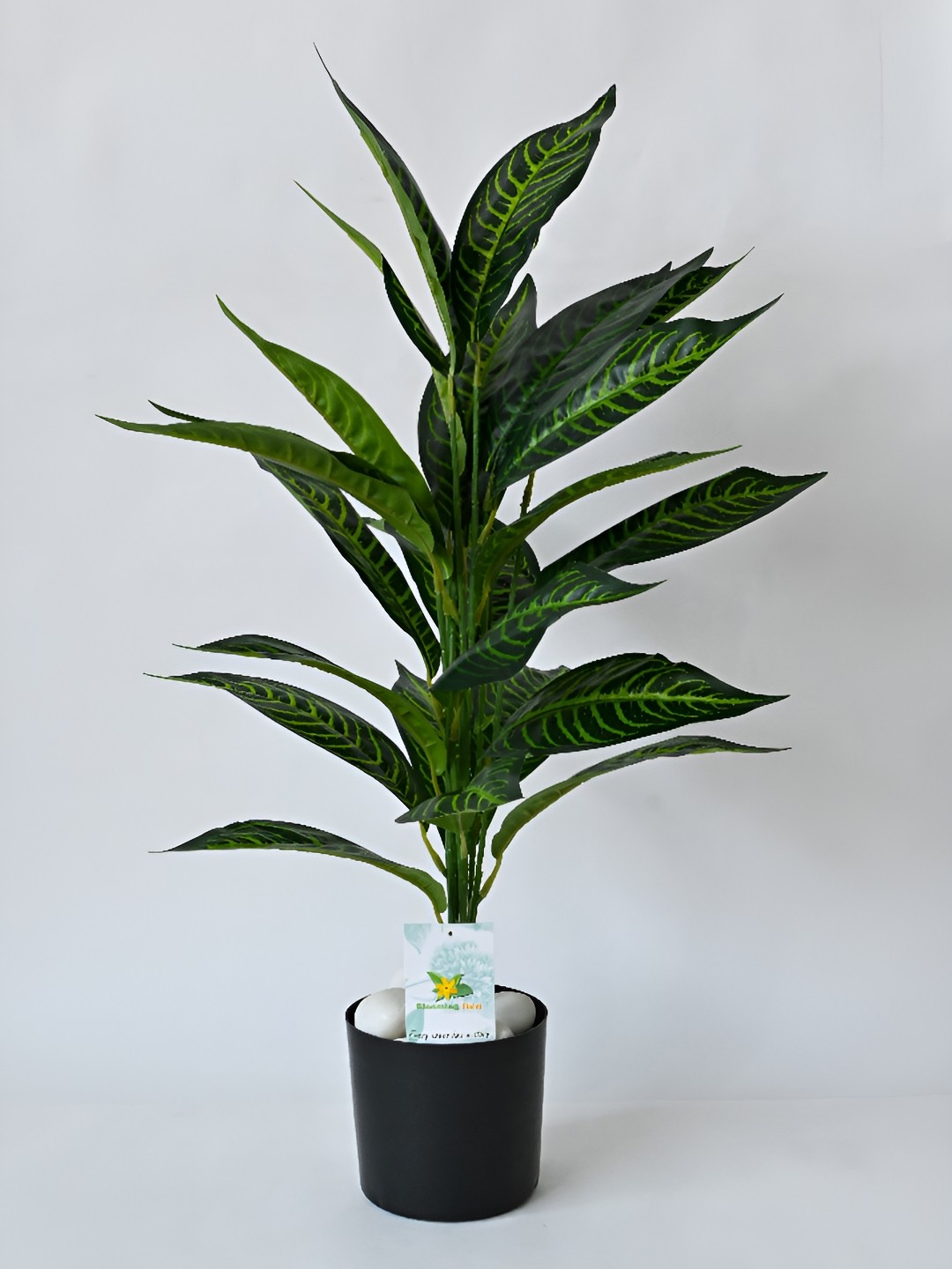 

Blooming Floret Green Croton Artificial Plant With Pot
