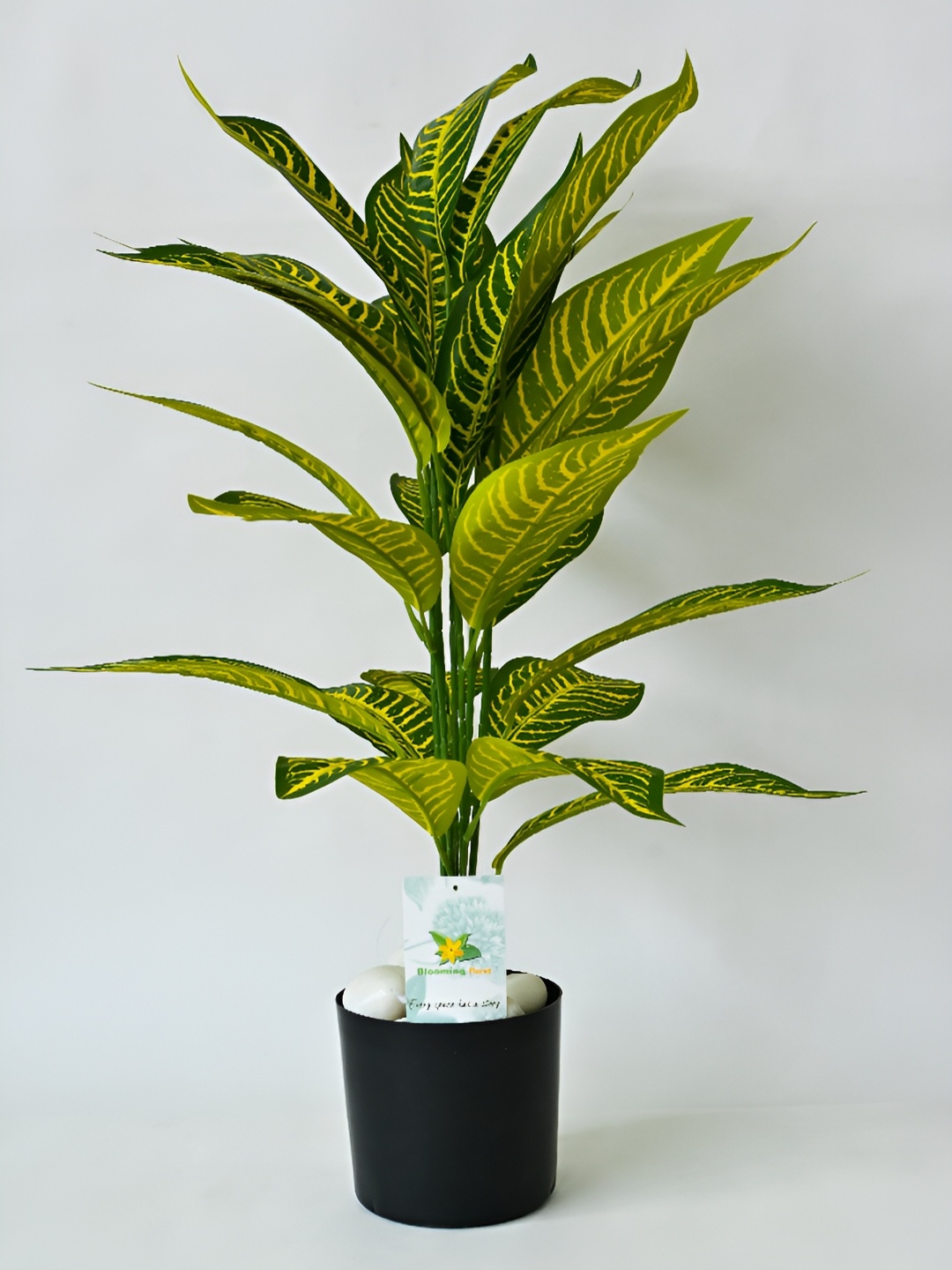 

Blooming Floret Green & Yellow Artificial Plant With Pot