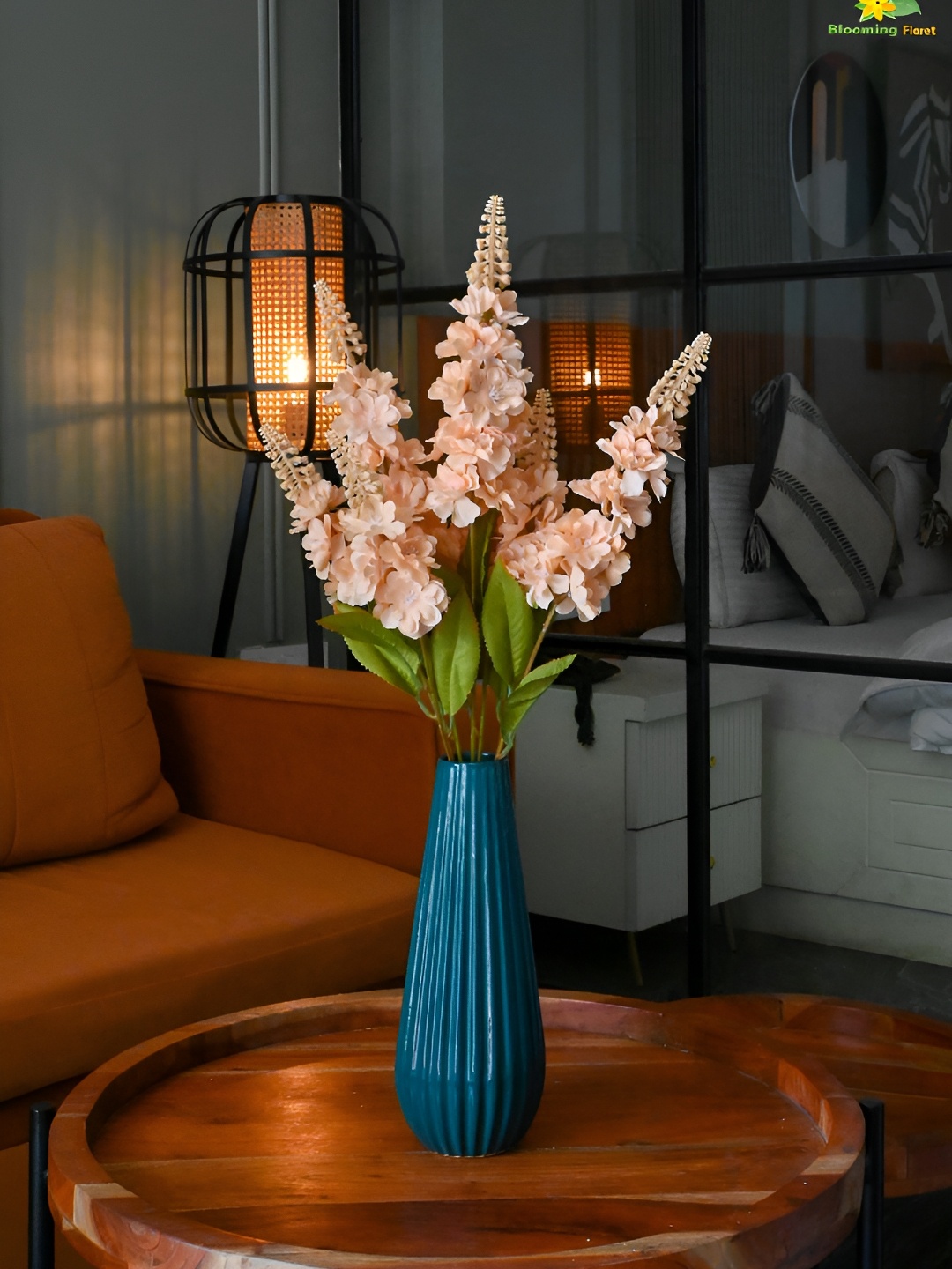 

Blooming Floret Peach & White Snapdragon Artificial Flower