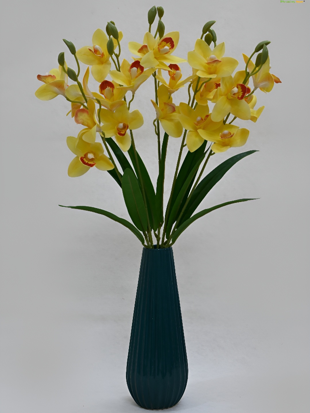 

Blooming Floret Yellow & Green Orchid Artificial Flower