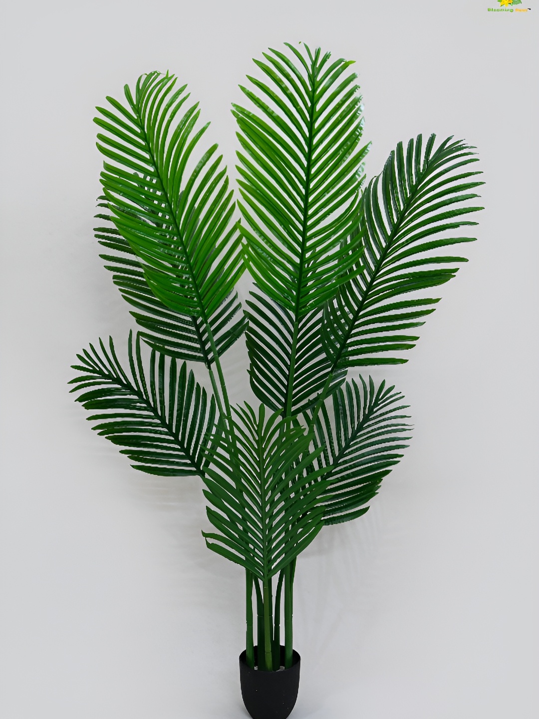 

Blooming Floret Green Palm Artificial Plant With Pot