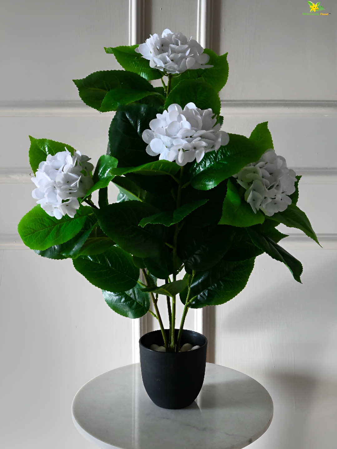 

Blooming Floret Green & White Artificial Plant With Pot