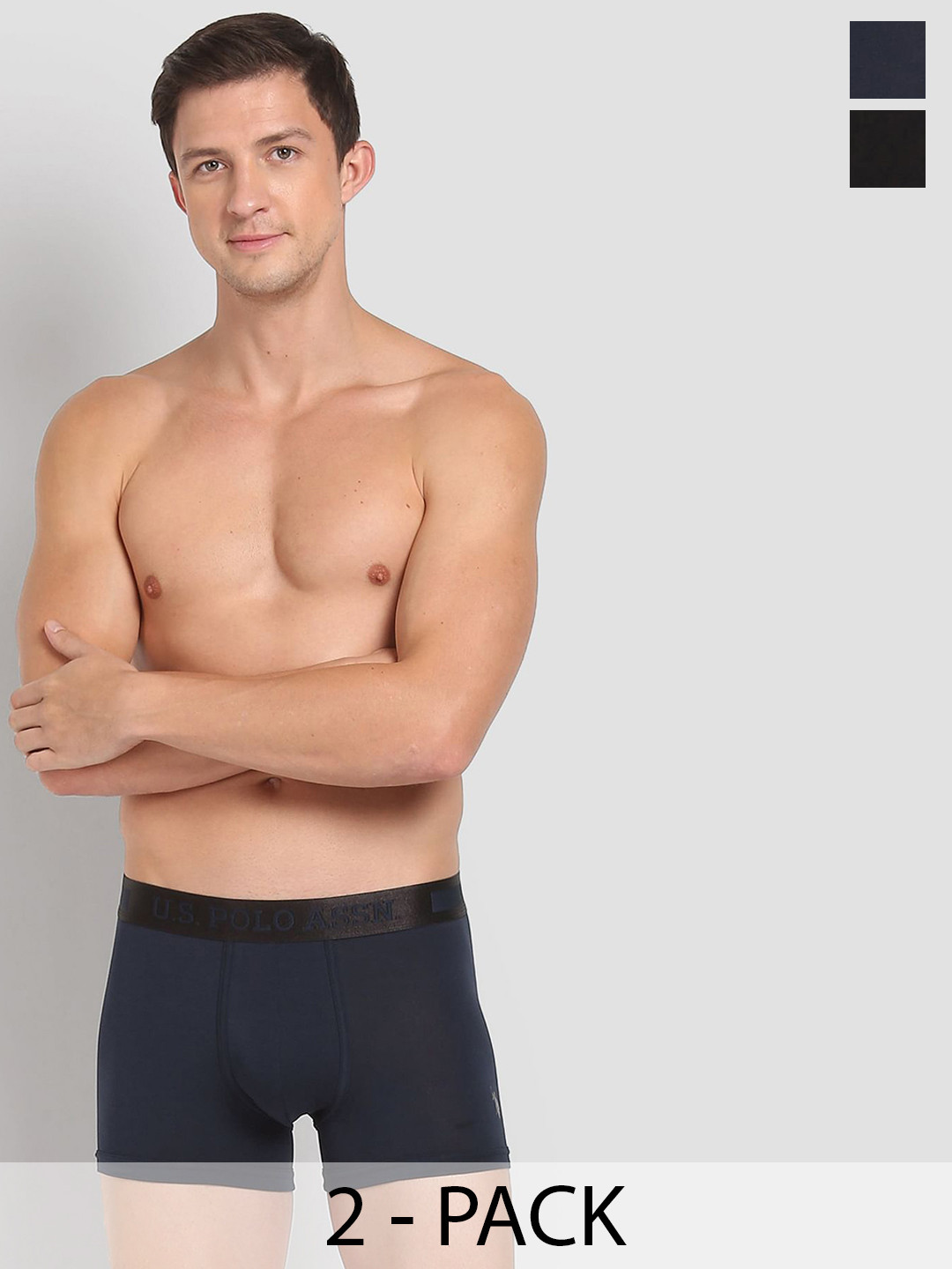 

U.S. Polo Assn. Pack Of 2 Outer Elastic Trunk 23749104-1-23749112-1, Navy blue