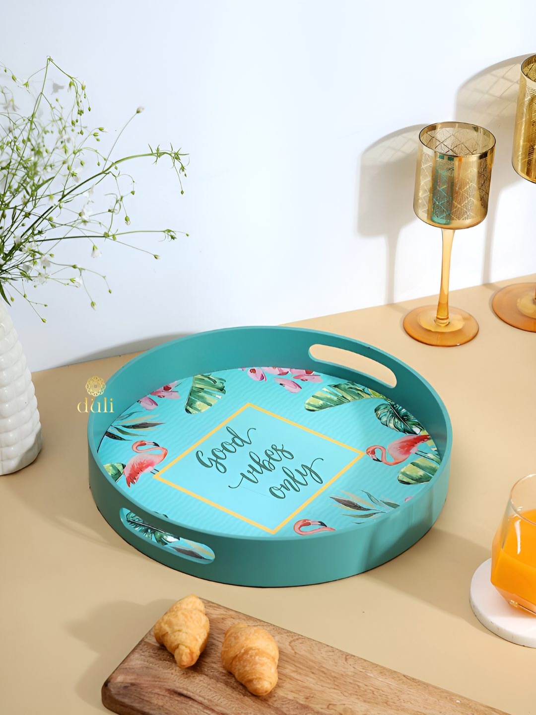 

DULI Green & Pink Multipurpose Serving Tray