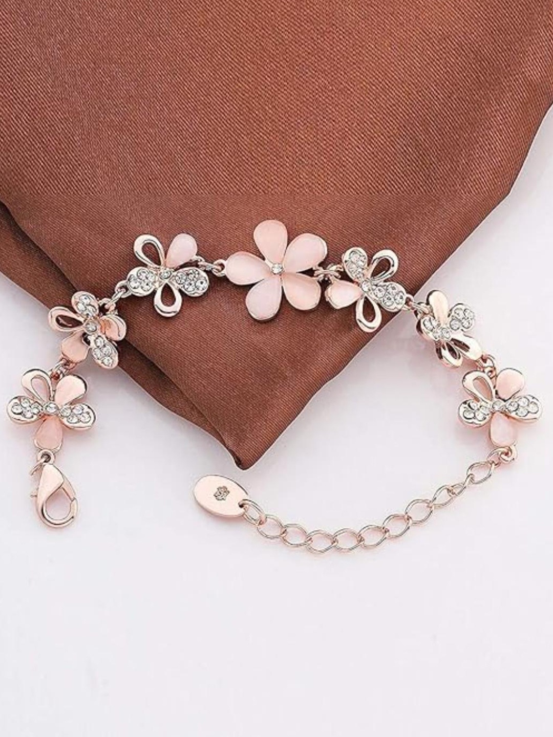 

DN Creation Set of 2 Rose Gold-Plated Crystals Link Bracelet