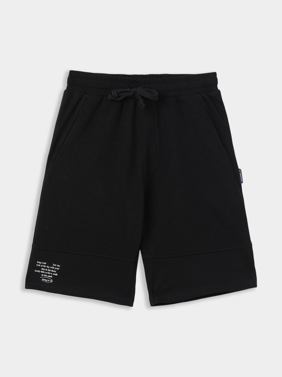 

Lil Tomatoes Boys Mid-Rise Shorts, Black