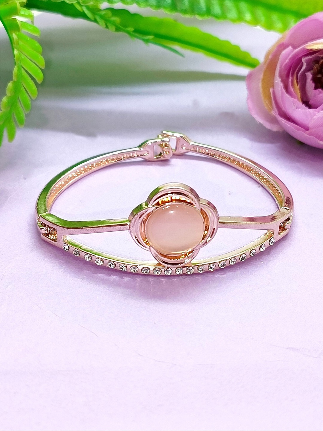 

FEMMIBELLA Rose Gold Plated Cuff Bracelet