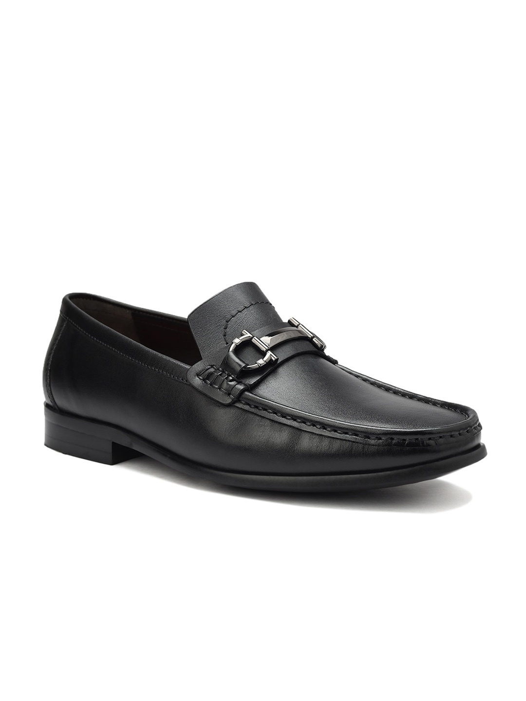 

ROSSO BRUNELLO Men Textured Formal Loafers, Black