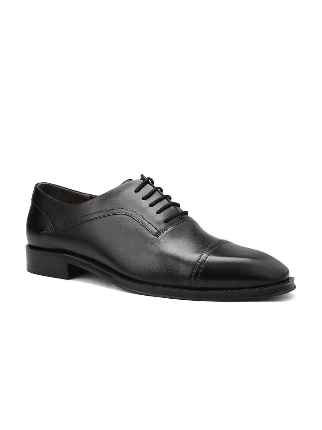 

ROSSO BRUNELLO Men Round Toe Formal Oxfords, Black