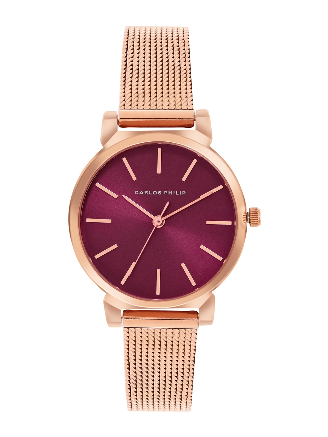 

CARLOS PHILIP Women Brass Embellished Dial Analogue Watch Aurora Series 1707-5, Purple