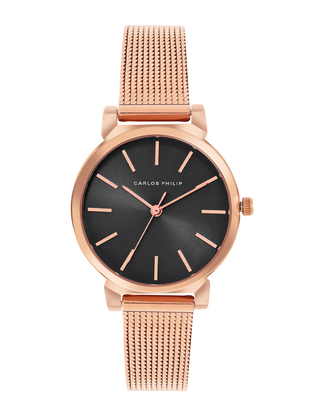 

CARLOS PHILIP Women Bracelet Style Straps Analogue Watch Aurora Series 1707-1, Black