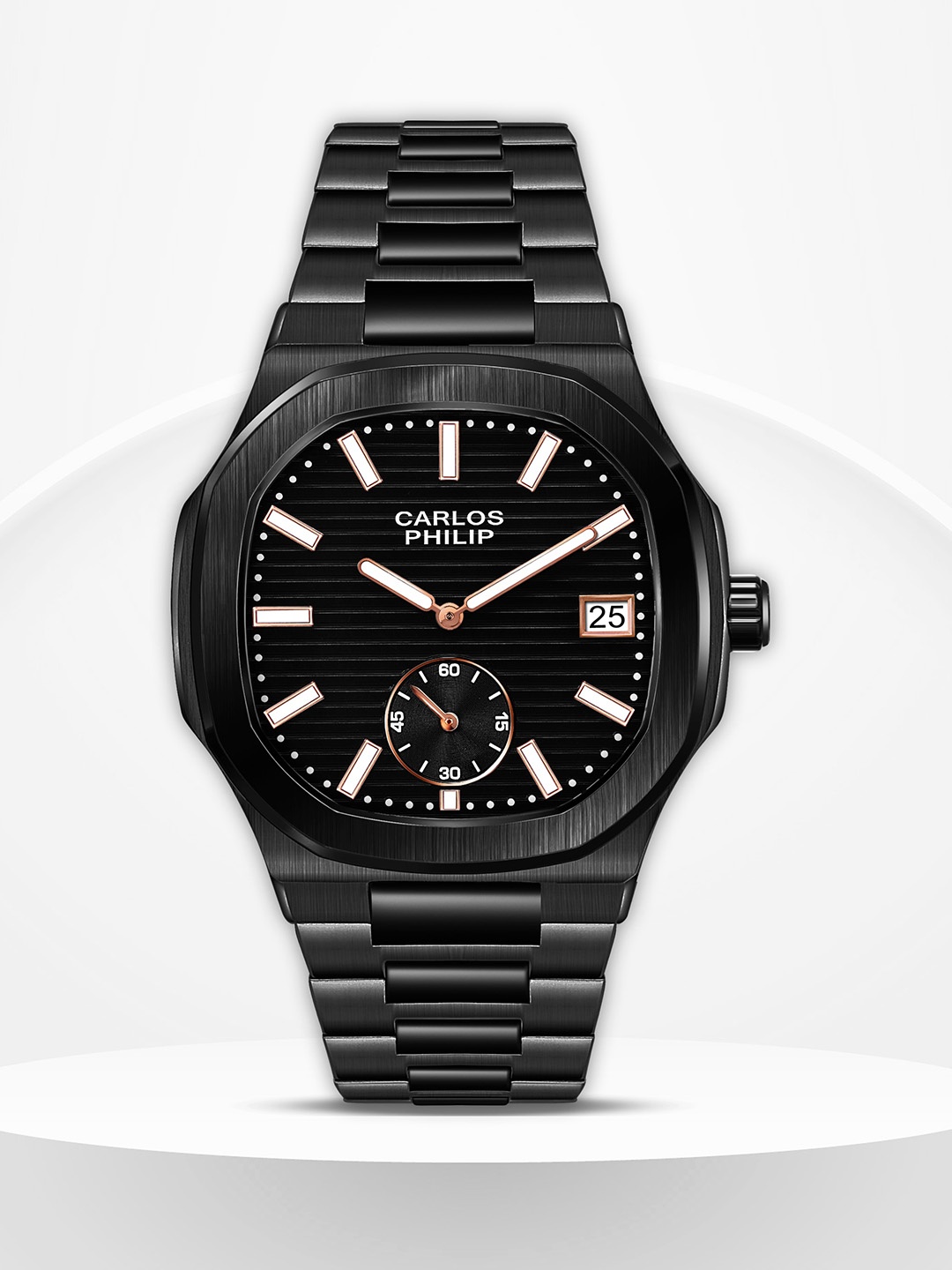 

CARLOS PHILIP VINTAGE Men Precision Series Watch S03706A-2, Black