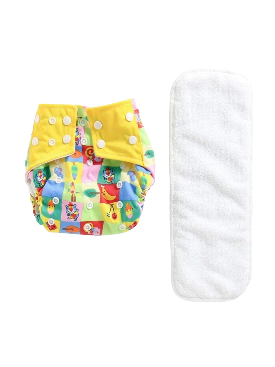 

Polka Tots Reusable Waterproof Adjustable Cloth Diaper, Yellow