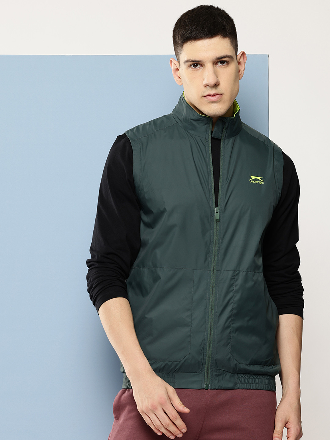 

Slazenger Sleeveless Active Ultra-Dry Jacket, Green