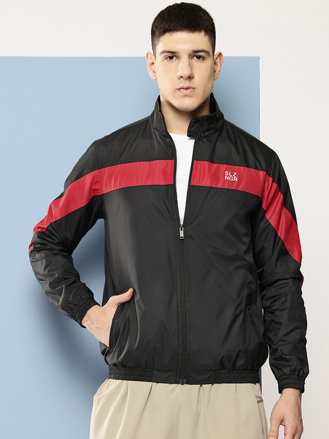 

Slazenger Striped Ultra-Dry Athleisure Jacket, Black