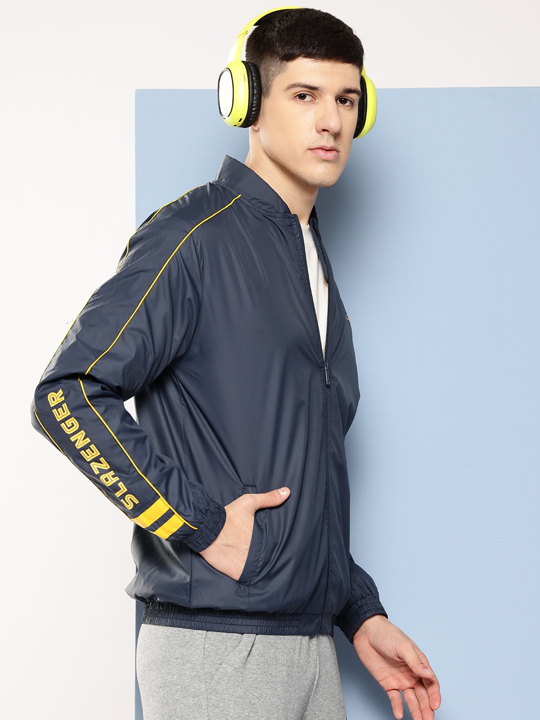 

Slazenger Stand Collar Athleisure Jacket, Navy blue