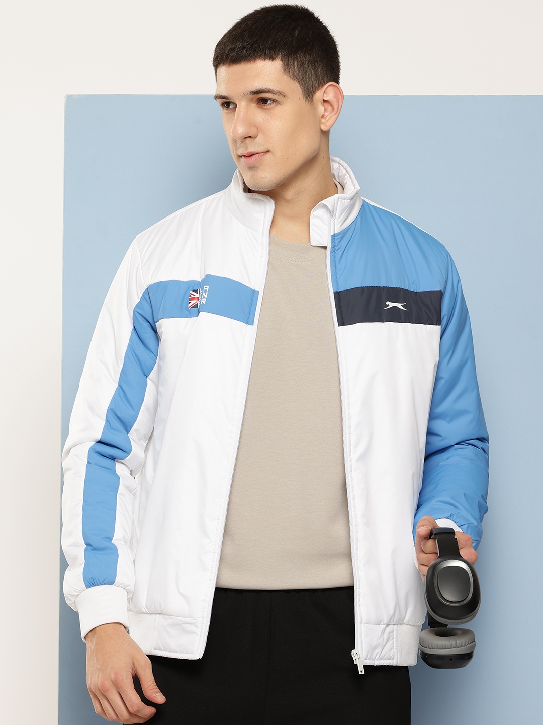 

Slazenger Colourblocked Bomber Jacket, White