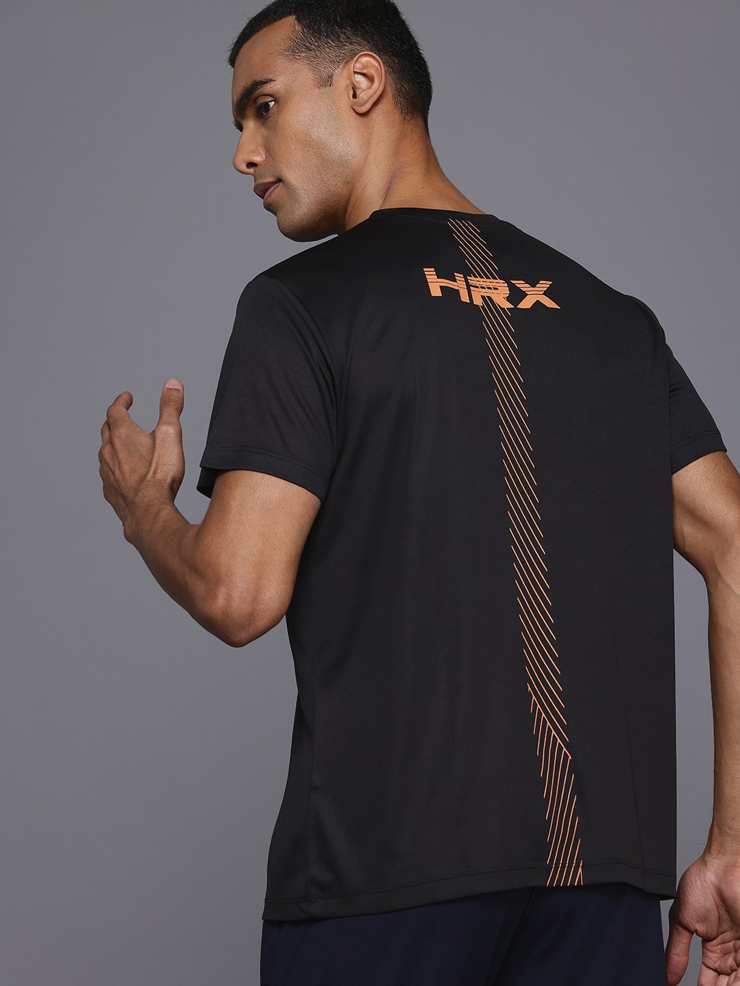 

HRX by Hrithik Roshan Men Running Rapid-Dry T-shirt, Black