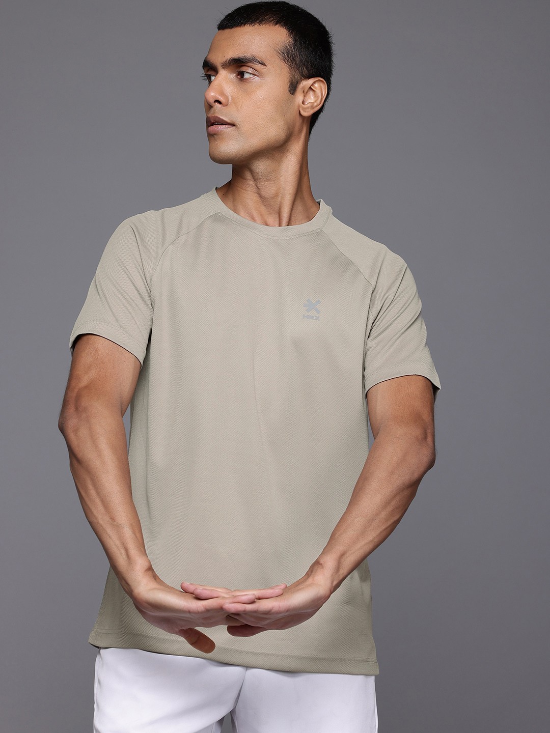 

HRX by Hrithik Roshan Running Rapid Dry T-shirt, Taupe