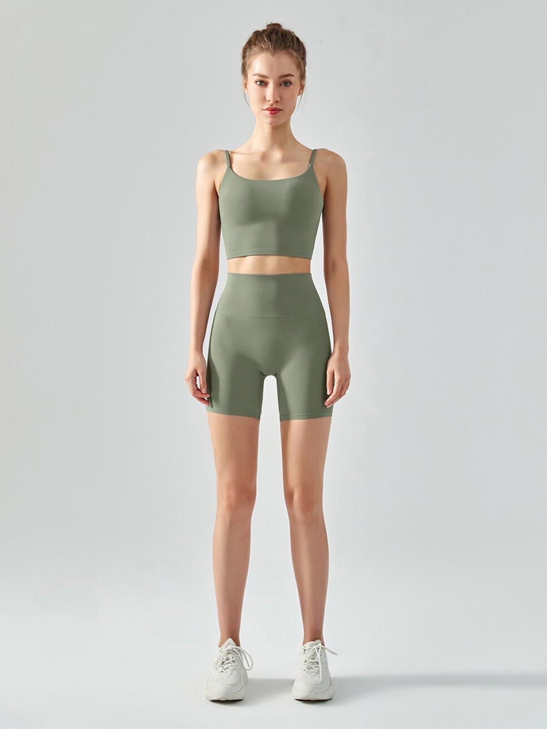 

JC Collection Full Coverage Removable Padding Workout Bra With 360 Degree Support, Green