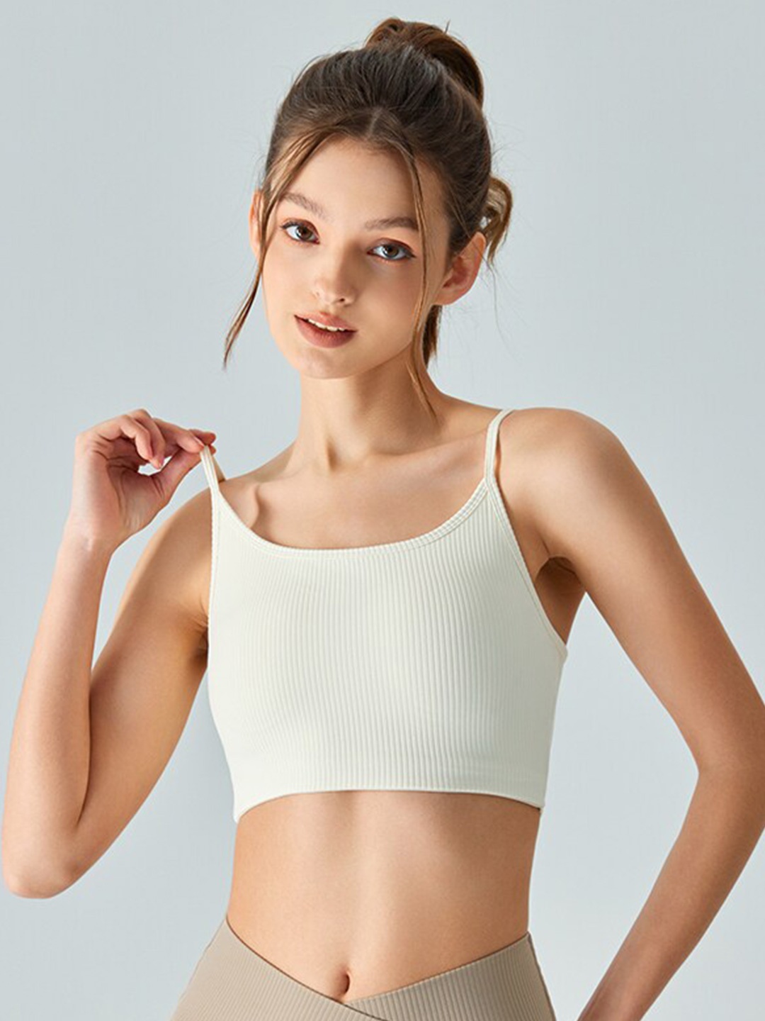 

JC Collection Full Coverage Heavily Padded Workout Bra With 360 Degree Support, White