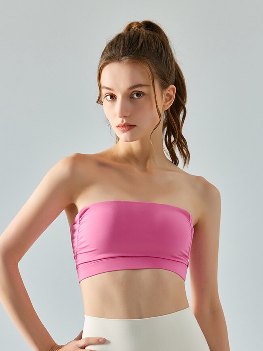 

JC Collection Full Coverage Heavily Padded Workout Bra With 360 Degree Support, Pink