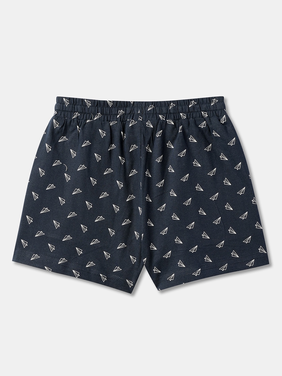 

R&B Girls Conversational Printed Cotton Shorts, Blue