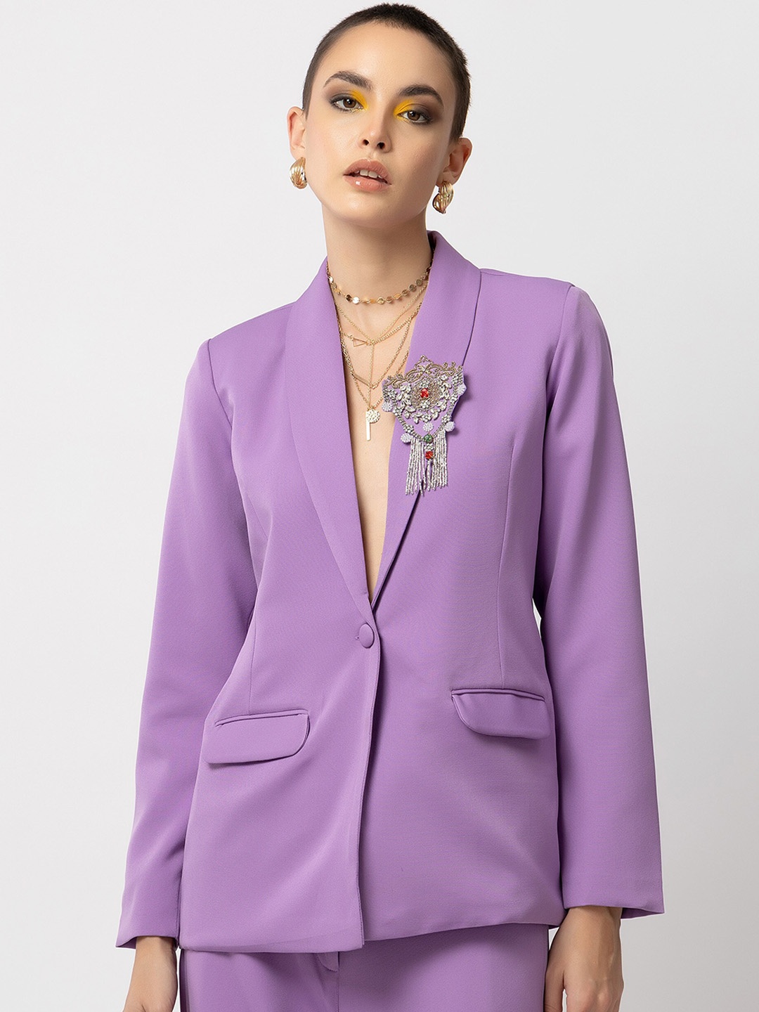 

Diwaah Single-Breasted Blazers, Lavender