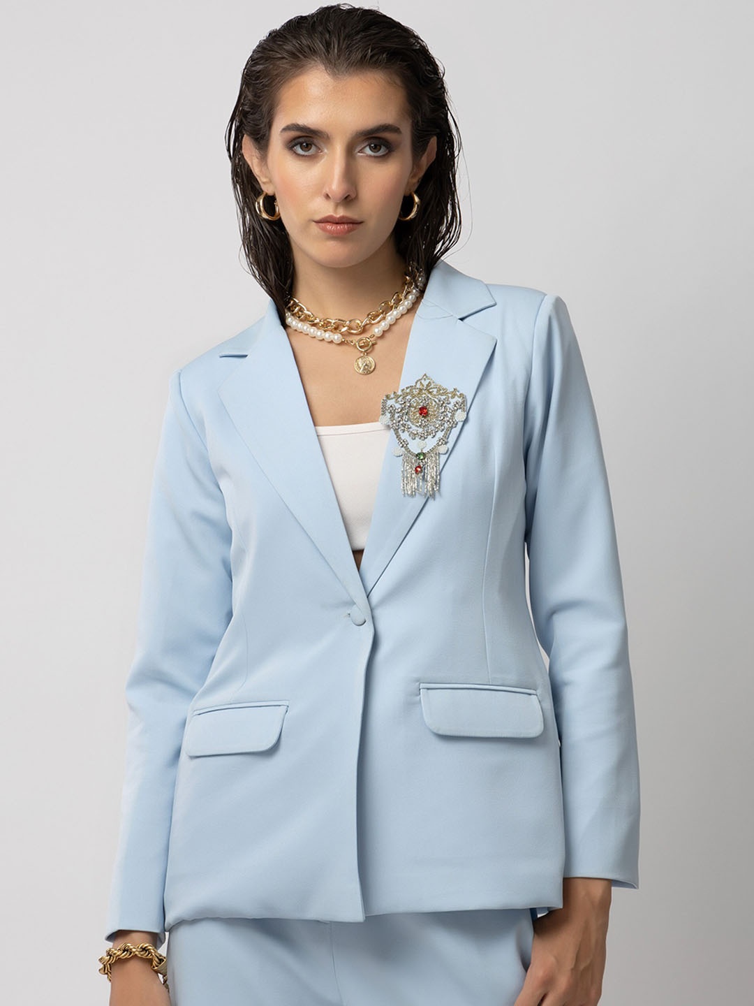 

Diwaah Single Breasted Casual Blazer, Blue