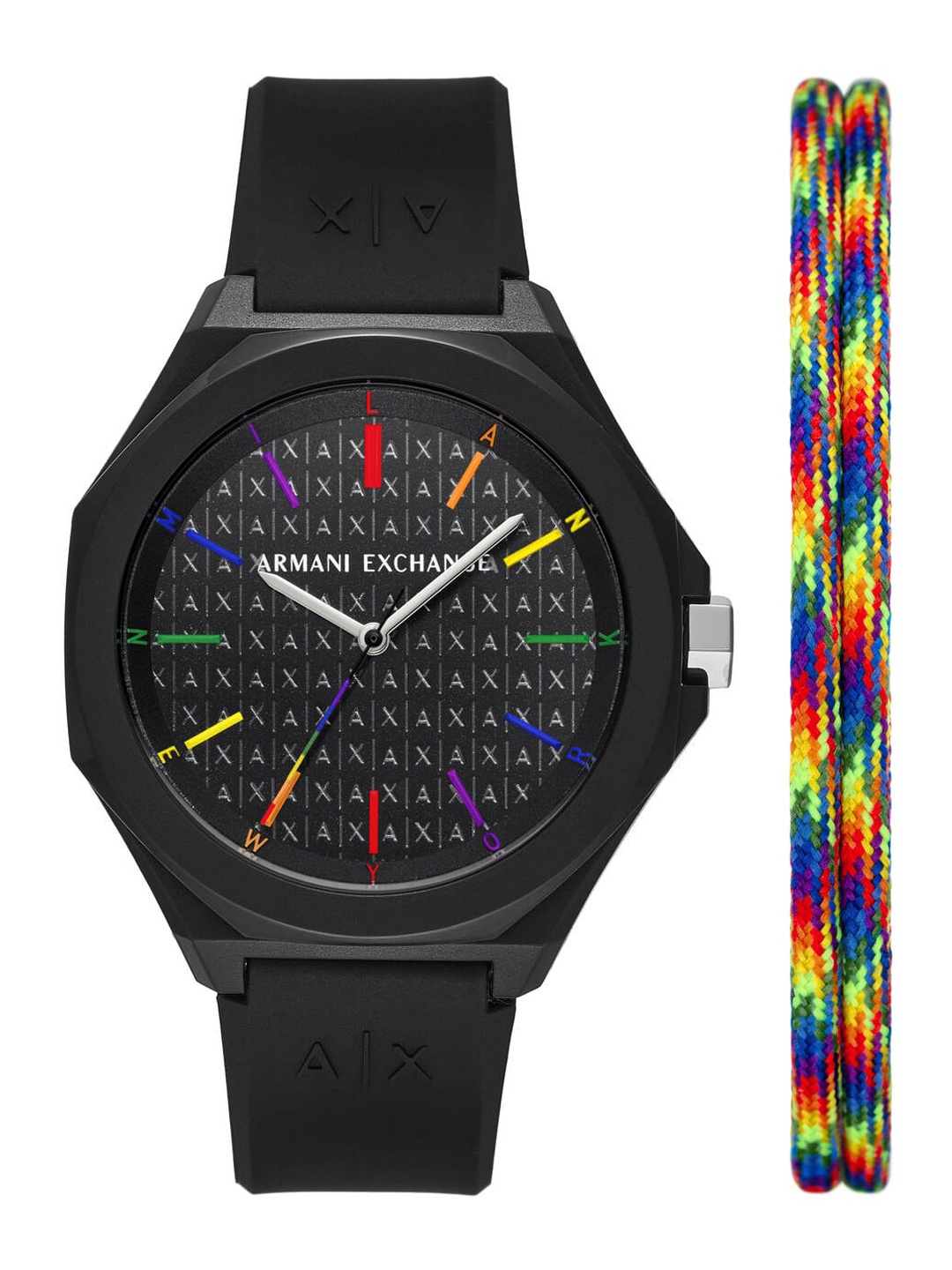 

Armani Exchange Women Printed Dial & Straps Analogue Watch AX7158SET, Black