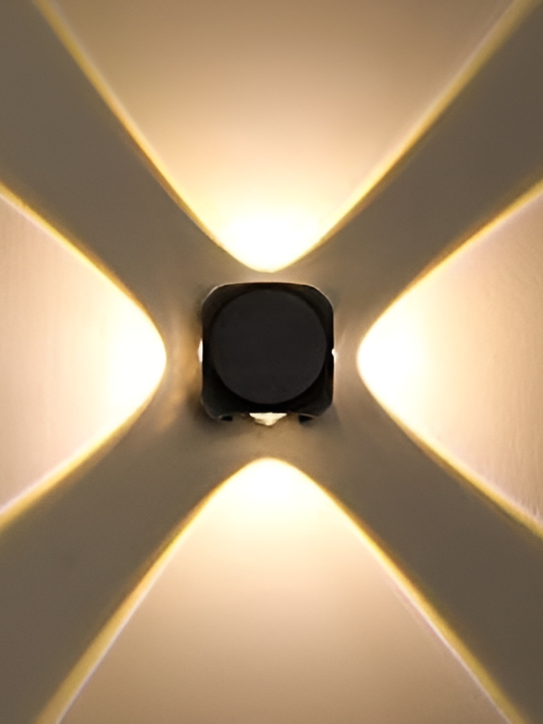 

ADWAIT White Textured Glass Contemporary Square Shaped Wall Lamp