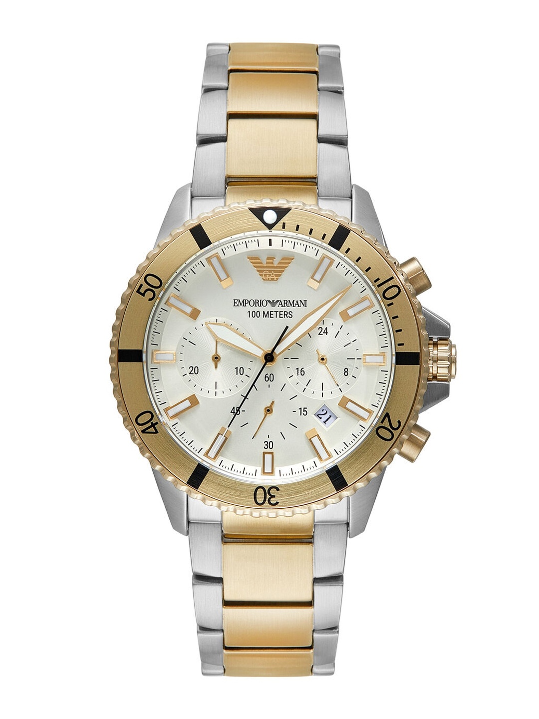 

Emporio Armani Men Dial & Stainless Steel Bracelet Style Straps Analogue Watch AR11606, Silver