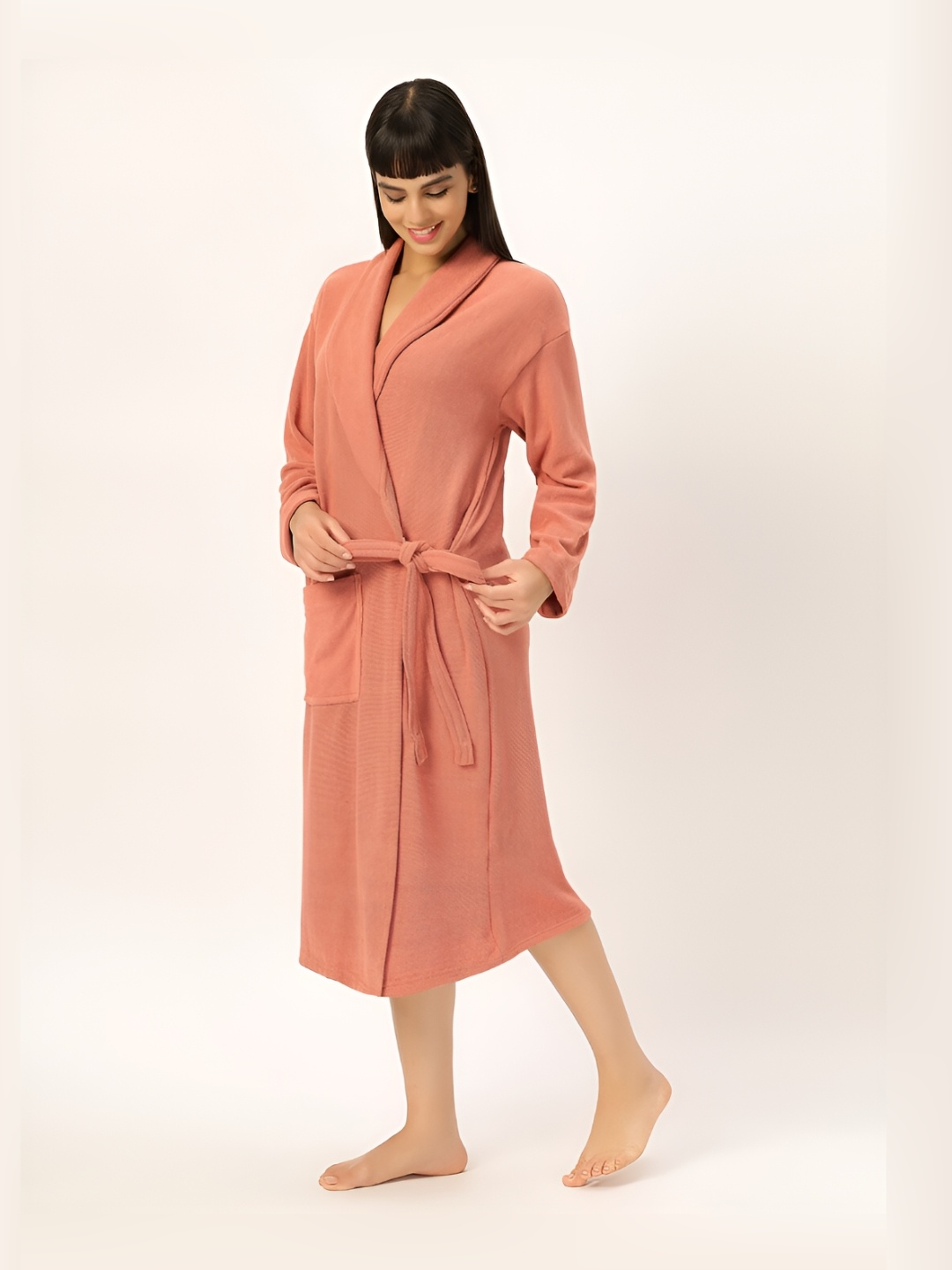 

HotGown Women Double Side Terry Water Absorbent Bathrobe, Orange