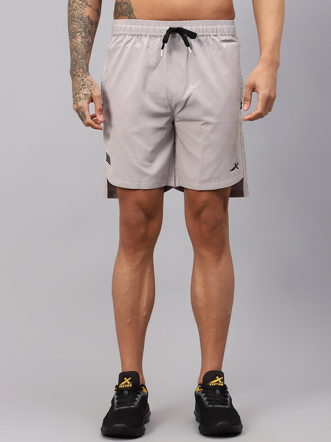 VECTOR X Men Loose Fit Dri-FIT Sports Shorts, Grey