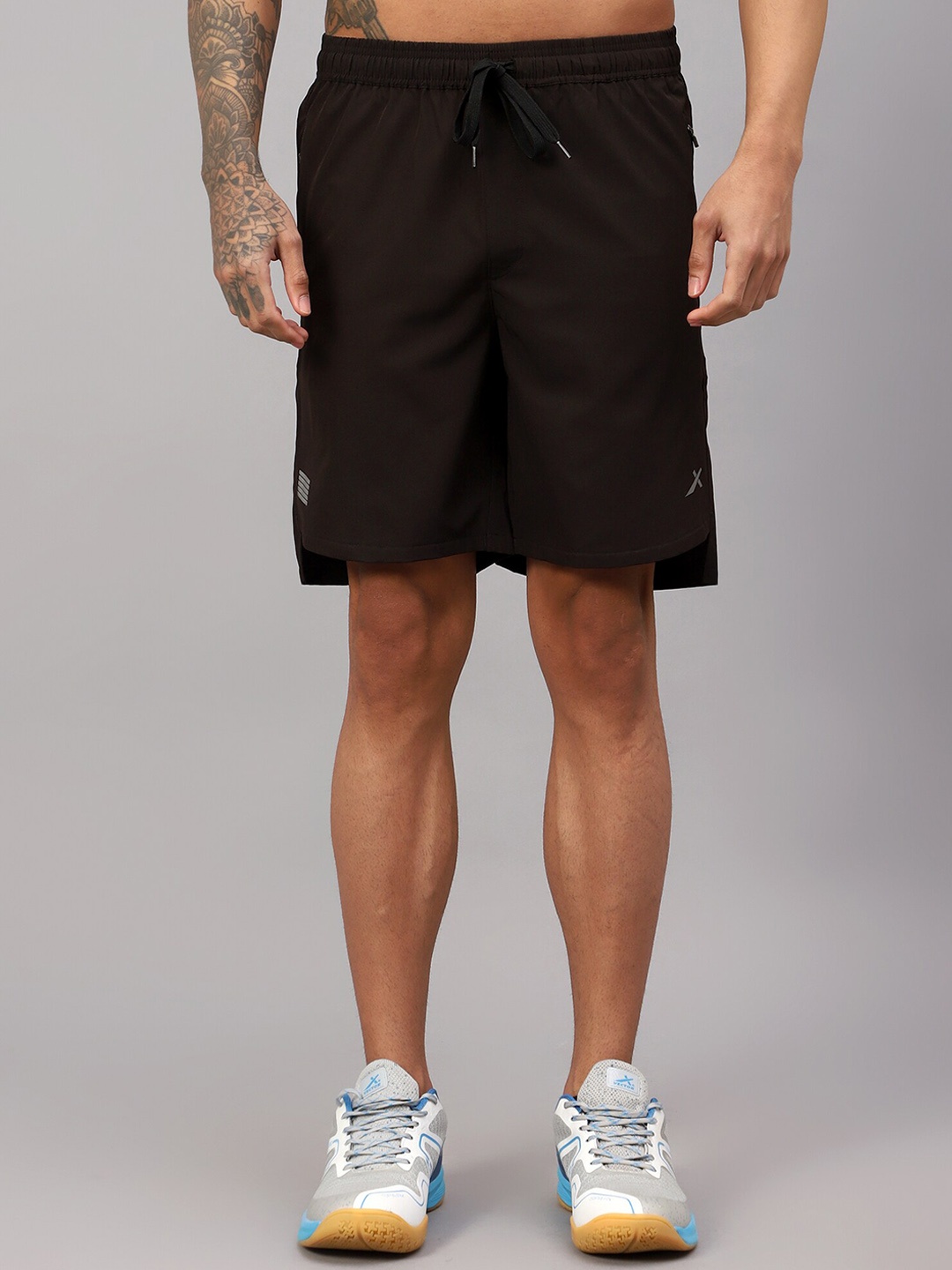 

VECTOR X Men Loose Fit Mid Rise Dri-Fit Sports Shorts, Black