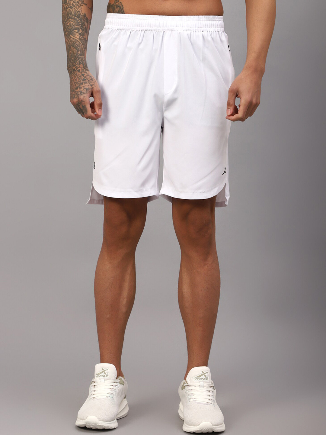 

VECTOR X Men Loose Fit Dri-FIT Sports Shorts, White